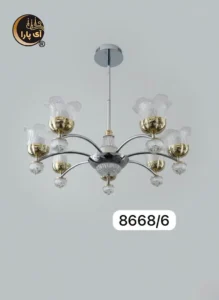 لوستر آویز 6 شعله کد 8668
